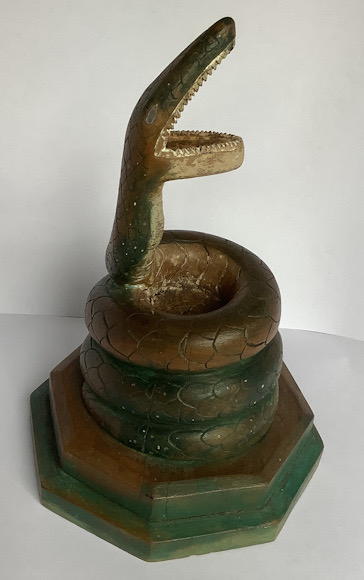 WW2 Featherston Prison camp New Zealand Japanese Prisoner of War carved Kauri snake. The